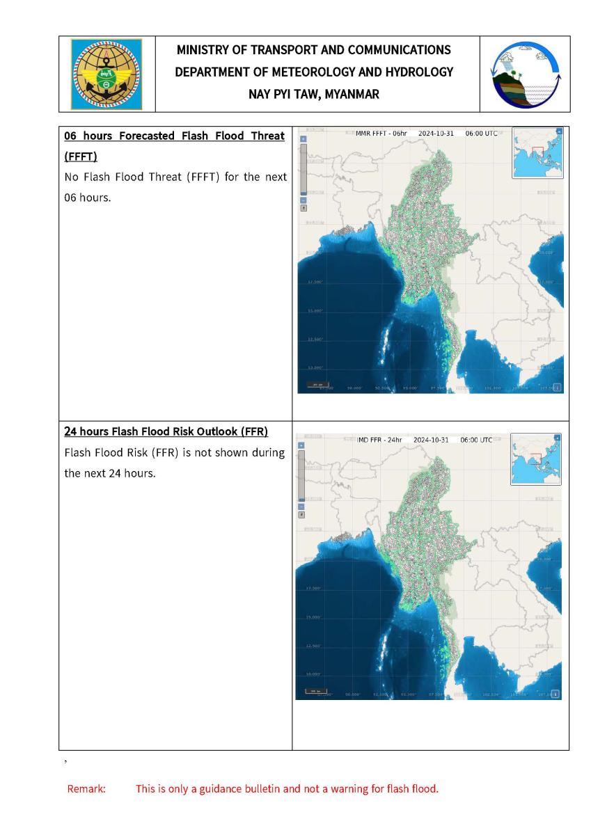 Flash Flood Guidance Bulletin Department of Meteorology and Hydrology